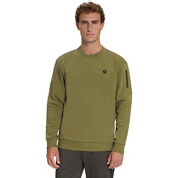Sweater Crewneck Brushed inside Moss