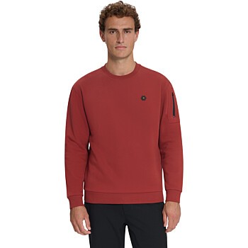 Sweater Crewneck Brushed inside Cayenne