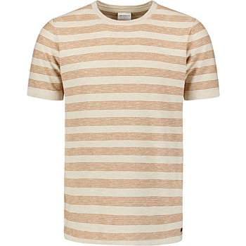 Pullover Short Sleeve Crewneck Stri Khaki