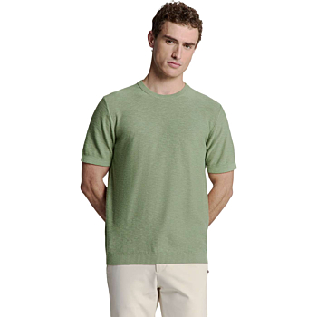 Pullover Short Sleeve Crewneck Soli Green