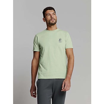 T-Shirt Crewneck Slub Placed Prints Mint