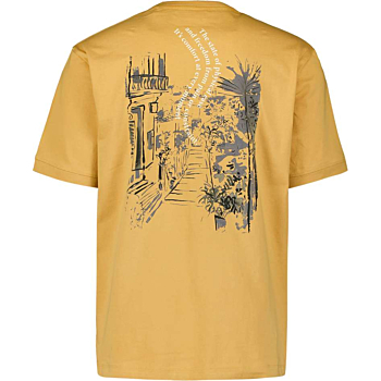 T-Shirt Crewneck Melange Placed Pri Yellow