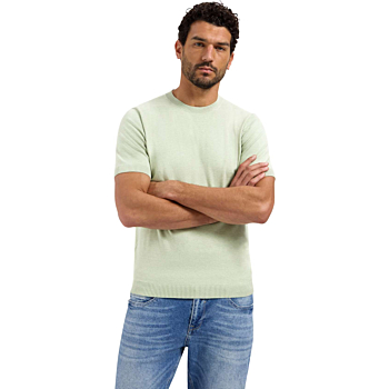 Pullover Short Sleeve Crew Neck Mel Green