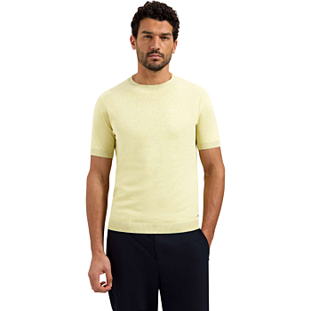 Pullover Short Sleeve Crew Neck Mel Yellow