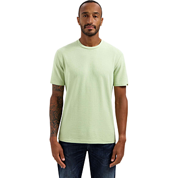 T-Shirt Crewneck Solid Jacquard Green