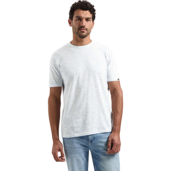 T-Shirt Crewneck Striped Blue