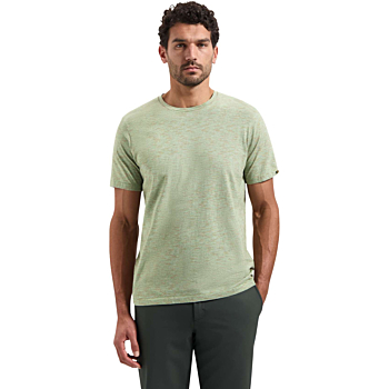 T-Shirt Crewneck Space Dyed Stripe Green