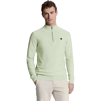 Pullover Half Zip Melange Mint
