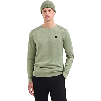 Pullover Crewneck Plated Structure Light Moss