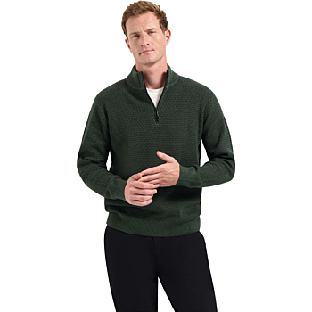 Pullover Half Zipper 2 Coloured Mel Dark Green