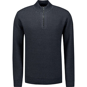 Pullover Half Zip Jacquard Plated Night