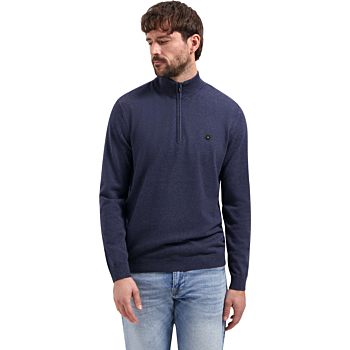 Pullover Stand Up Collar Half Zip M Night