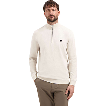 Pullover Stand Up Collar Half Zip M Kit Melange