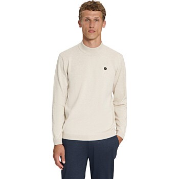 Pullover Turtle Neck Melange Stone