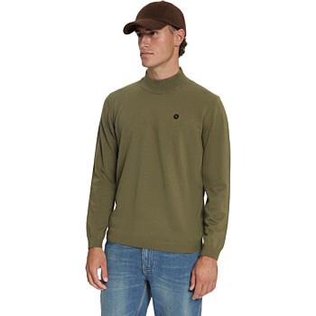 Pullover Turtle Neck Melange Moss