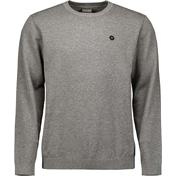 Pullover Crewneck 2 Coloured Melang Grey Melange
