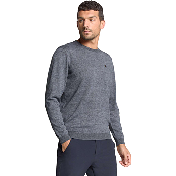 Pullover Crewneck 2 Coloured Melang Dusty Blue