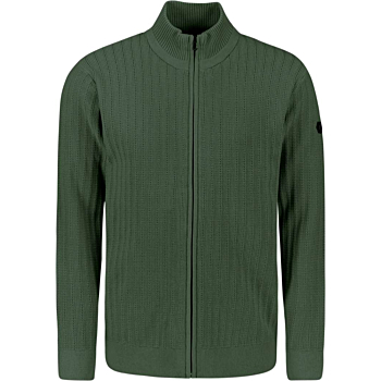 Cardigan Full Zip Relief Dark Green