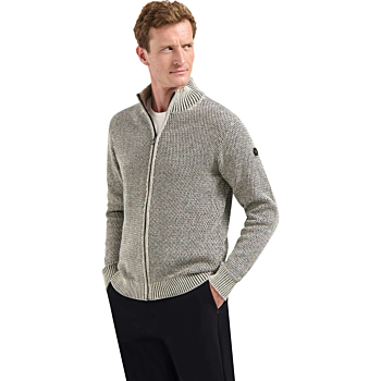 Cardigan 2 Coloured Melange Stone