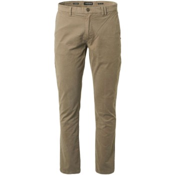 Pants chino garment dyed stretch taupe