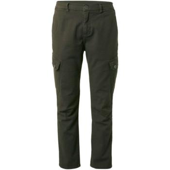 Pants cargo garment dyed stretch taupe