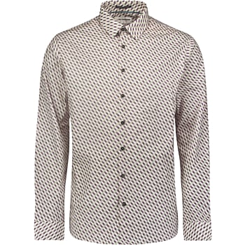 Shirt Stretch Allover Printed Aubergine