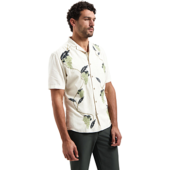 Shirt Short Sleeve Placed Embroider Green
