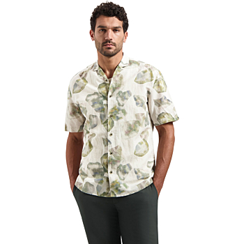 Shirt Short Sleeve Allover Printed Green