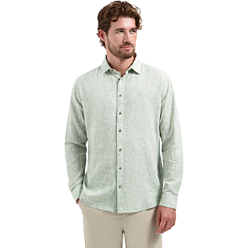 Shirt Two Tone With Linen Green