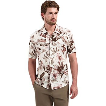 Shirt Short Sleeve Allover Printed Coral