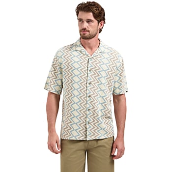 Shirt Short Sleeve Jacquard Zigzag Stone