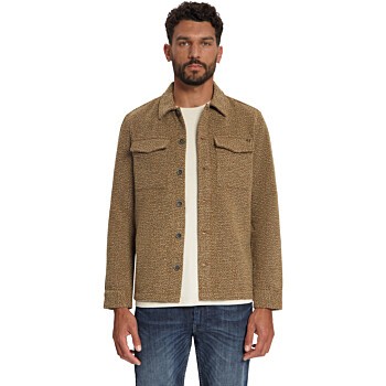 Overshirt Full Button Heavy Tweed B Sand