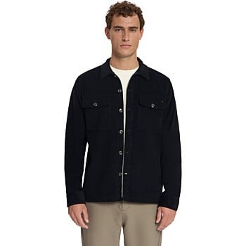 Overshirt Full Button Corduroy Heav Black