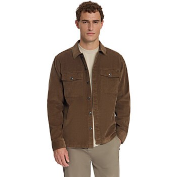 Overshirt Full Button Corduroy Heav Light Brown