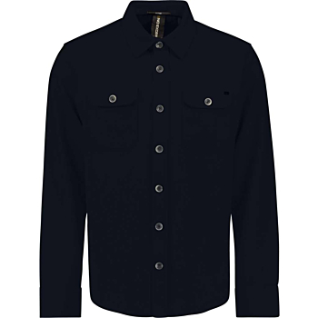 Overshirt Button Closure Sweat Deep Blue