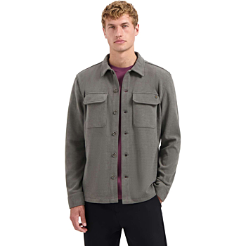 Overshirt Button Relief Sweat Dark Clay