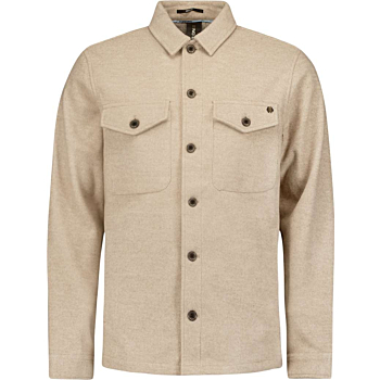 Overshirt Button Closure Melange Khaki