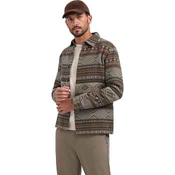 Overshirt Buttons Jacquard Taupe