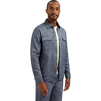 Overshirt Full Button 2-Tone With L Night