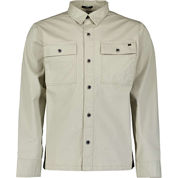Overshirt Buttons Twill Stretch Light Moss