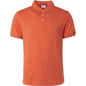 Polo solid with linen responsible c papaya
