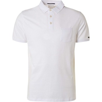 Polo solid with linen responsible c white