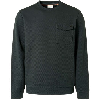 Sweater ronde hals crewneck jacquard dark steel