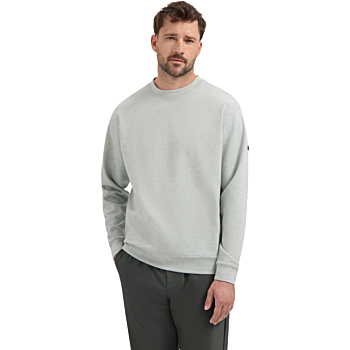 Sweater Crewneck Twill Relief Seablue