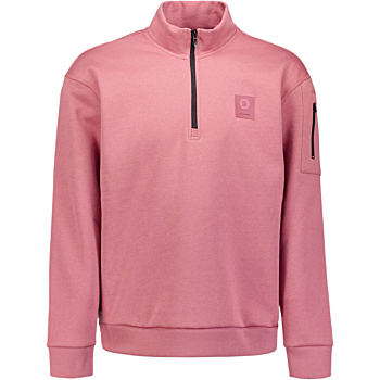Sweater Half Zip Old Pink