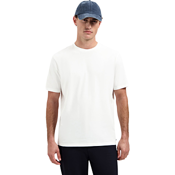 T-Shirt Crewneck Solid Basic Stretc White