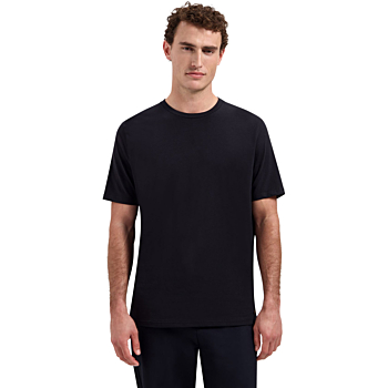 T-Shirt Crewneck Solid Basic Stretc Black