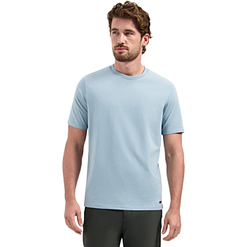 T-Shirt Crewneck Solid Basic Stretc Dusty Blue