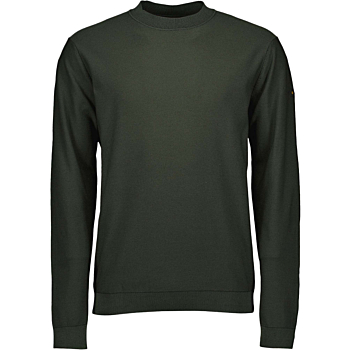 Pullover crewneck 2 coloured jacqua dark green