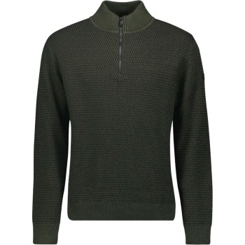 Pullover half zipper 2 coloured mel dark green